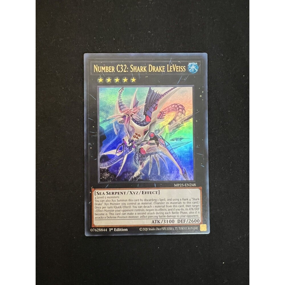 Number C32 Shark Drake Veiss MP25-EN248 Super Rare 1st Edition Yu-Gi-Oh!